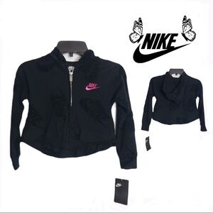 NWT Nike Girls Black Futura Full Zip Hoodie